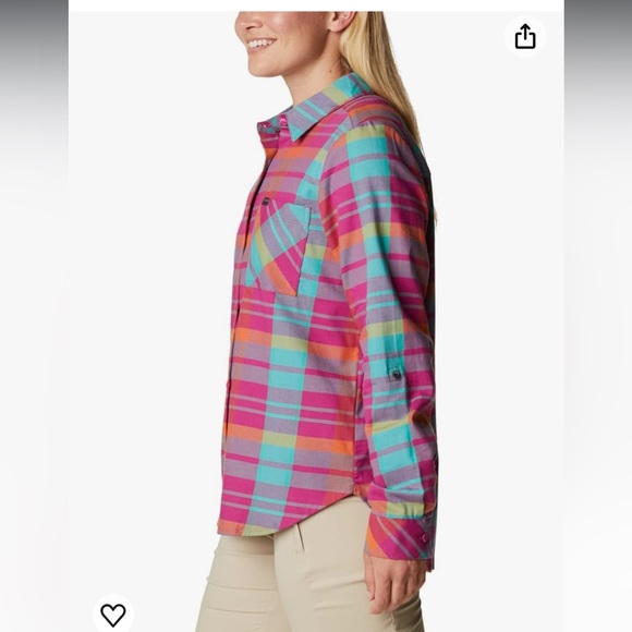 Columbia Anytime Casual II Stretch Long Sleeve Shirt, Women's Medium - Picture 3 of 15